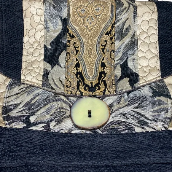 JANET McKinstry Designs Bag large Cross Body Messenger floral tapestry purse - Picture 10 of 10